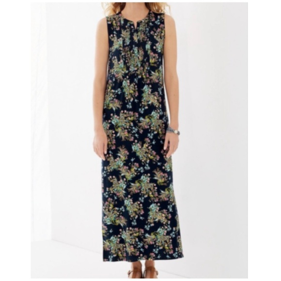 J. Jill Floral Sleeveless Maxi Dress size M - Picture 1 of 11